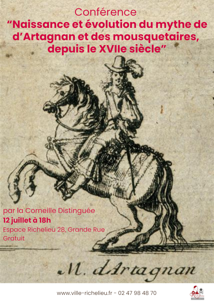 Photo de la conférence « Naissance et évolution du mythe de d’Artagnan et des mousquetaires depuis le XVIIe siècle »