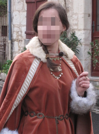 Détail du costume de Vilhelmine de Normandie