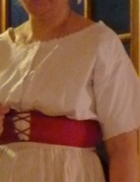 Detail of the Isabelle des Touches’ costume