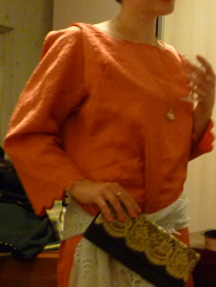 Détail de la robe de soirée Jeanne
