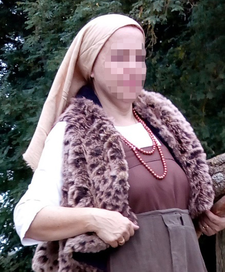Détail du costume de Léna paysanne russe