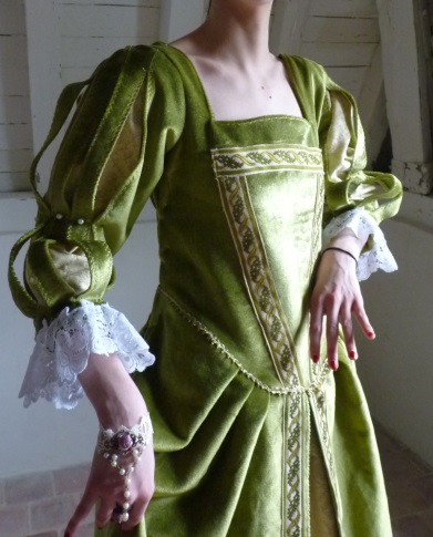 Détail du costume de la dame vénitienne