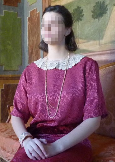 Détail de la robe Édith