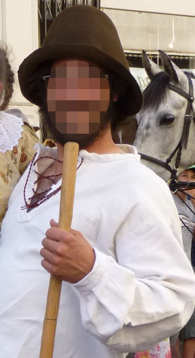 Détail du costume de Jehan le berger
