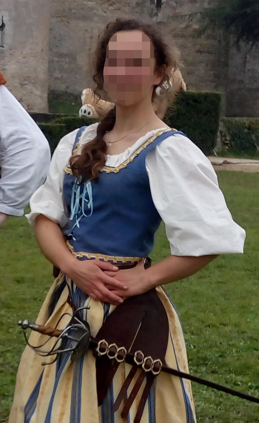 Détail du costume de Colombine